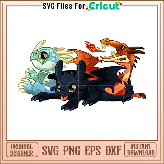 Cute dragons characters svg, how to train your dragon svg, cute dragon svg