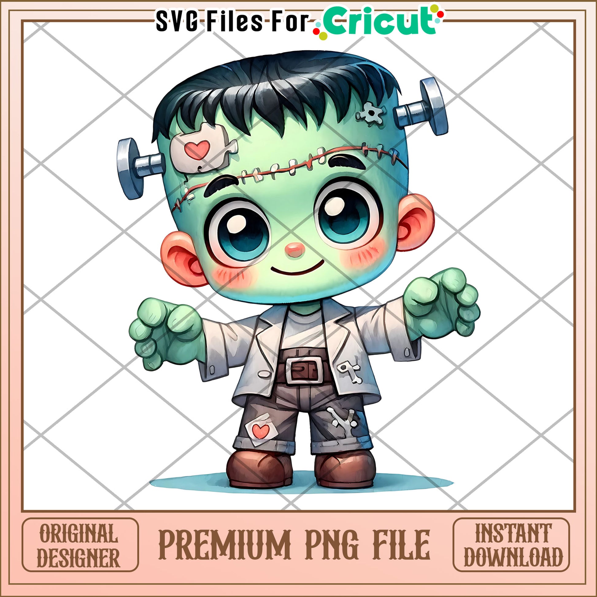 Cute frankenstain png, halloween​ horror night png, scary characters png