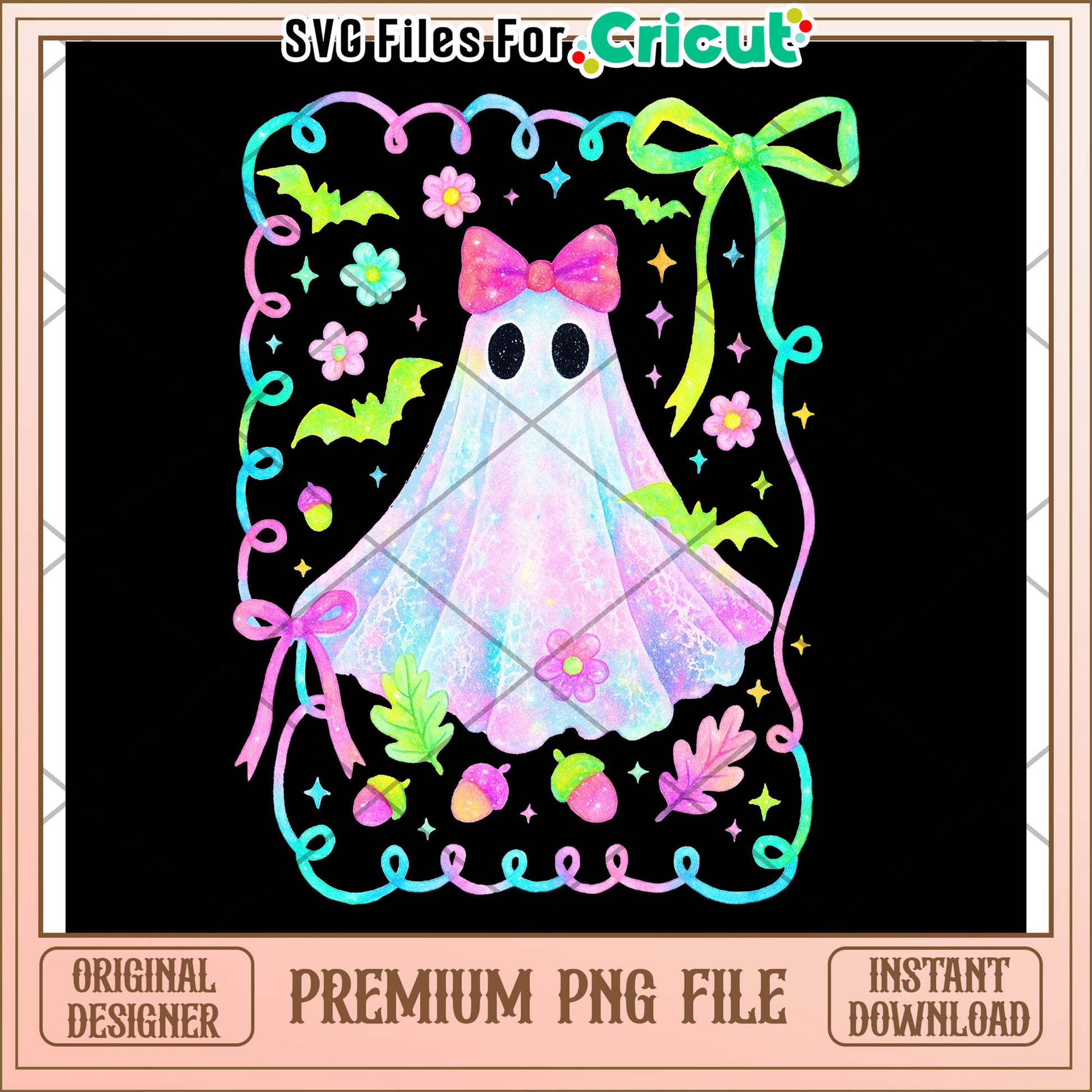 Cute ghoul neon png, halloween characters png, halloween cartoons png