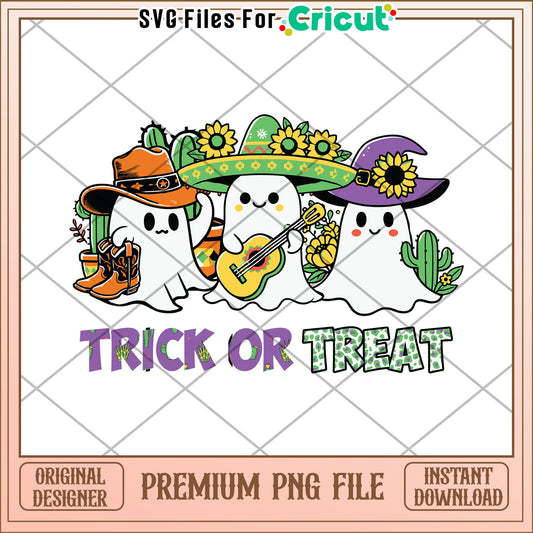 Cute ghouls trick or treat png, greatest time of the year  png, halloween vacation png