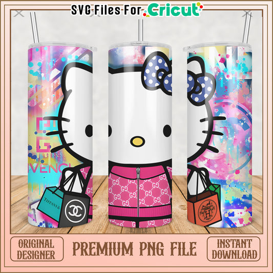 Cute hellow kitty character tumbler png, cute characters png, kuromi hello kitty​ png