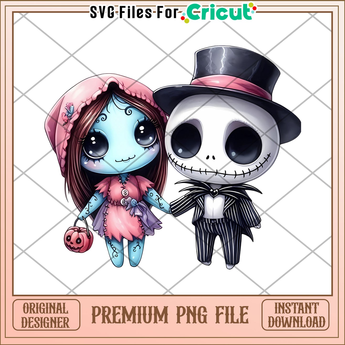 Cute jack and sally png, halloween​ horror night png, scary characters png