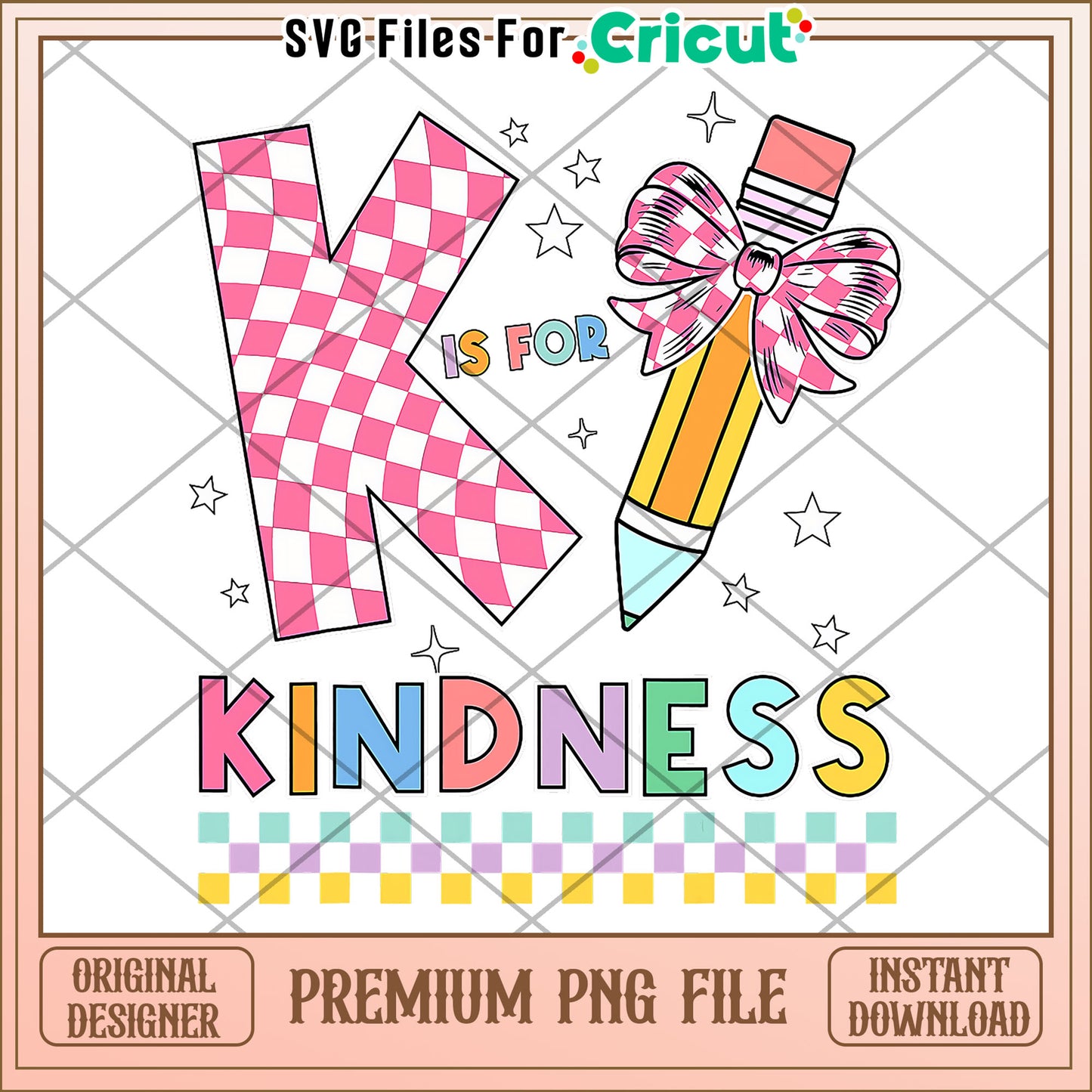 Cute k is kindness design png, back to school supplies​ png, cartoon design png