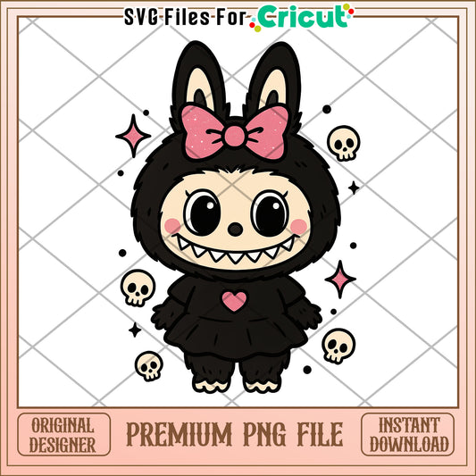 Cute labubu and bowtie png, labubu clothes​ png, labubu price​ png