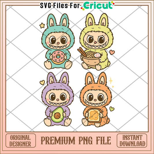 Cute labubu characters design png, labubu clothes​ png, labubu price​ png