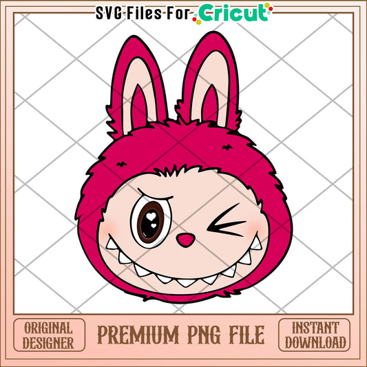 Cute labubu read head png, labubu png, have a seat labubu​ png