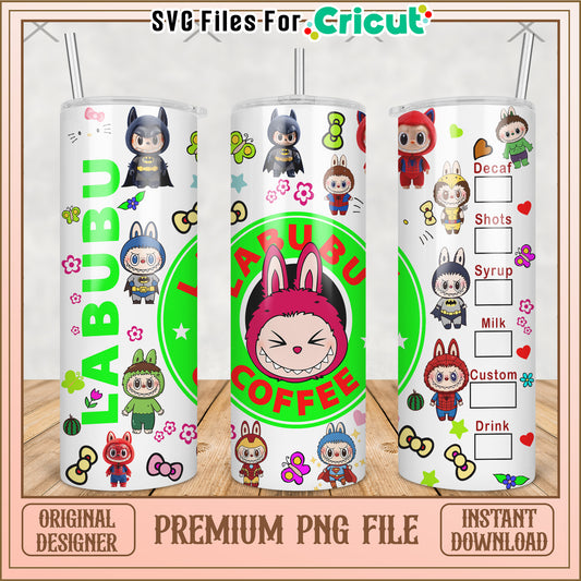 Cute labubu tumbler png, cute labubu png, labubu popmart png