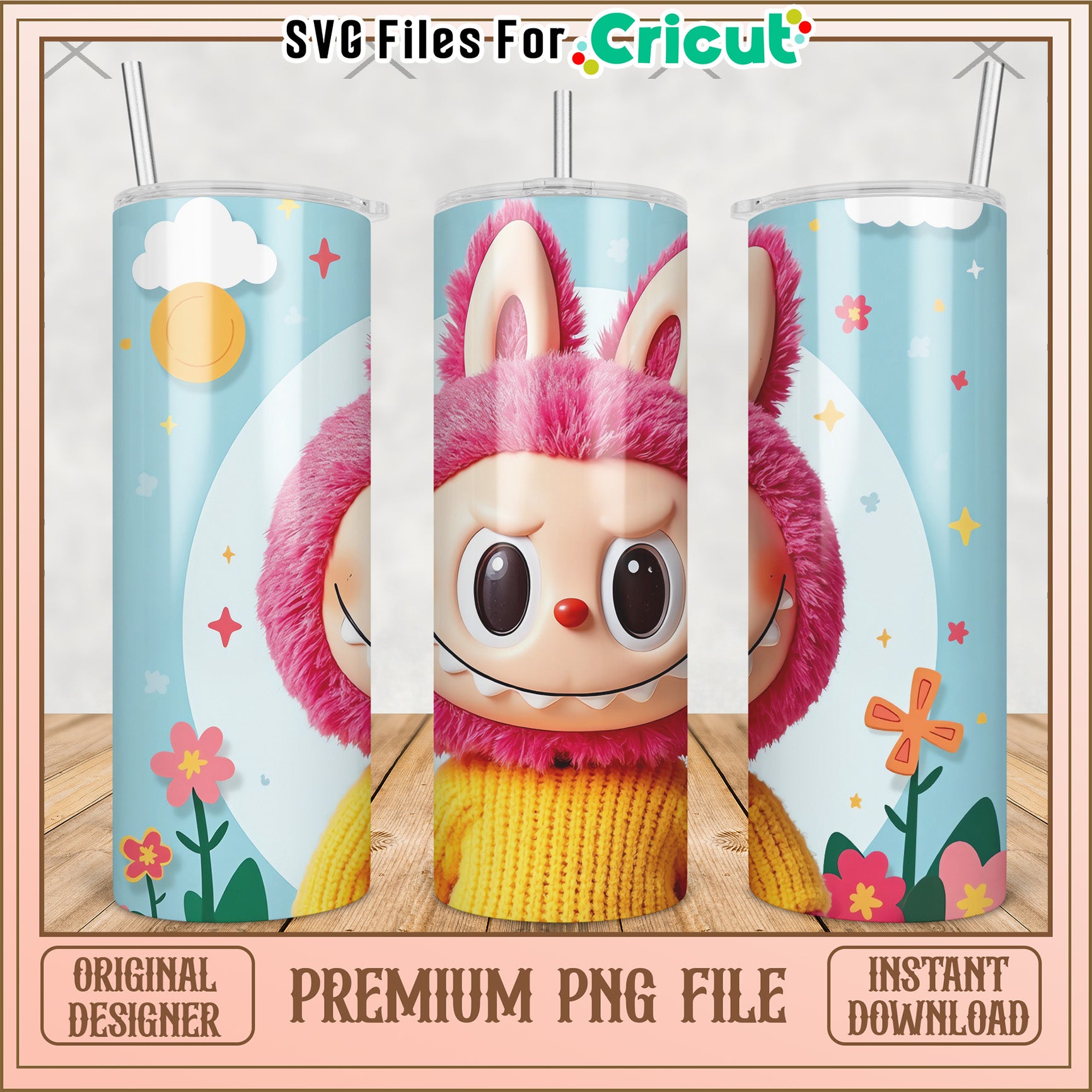 Cute labubu tumbler png, labubu secret png, labubu keychain​ png
