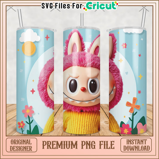 Cute labubu tumbler png, labubu secret png, labubu keychain​ png