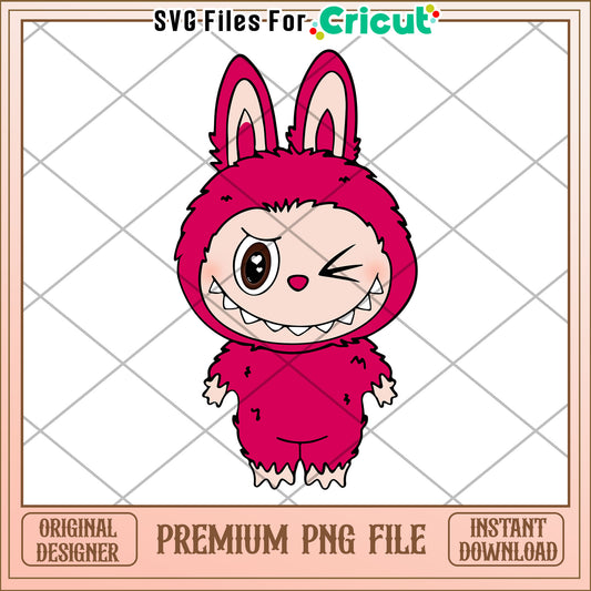 Cute labubu winkle png, labubu png, have a seat labubu​ png