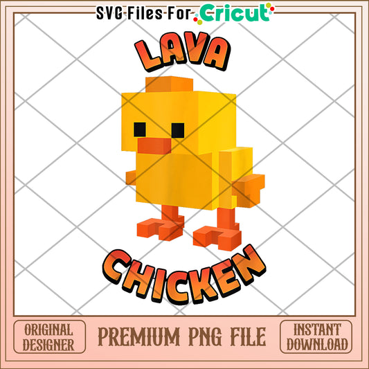 Cute lava chicken  png, lava chicken png, minecraft movie png