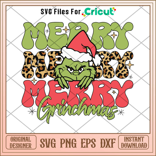 Cute merry grinchmas santa hat svg, cute grinch drawings​ svg
