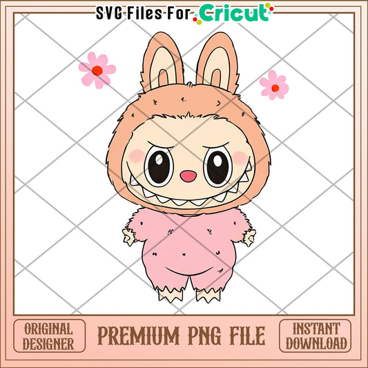 Cute pink labubu png, labubu halloween​ png, pop mart labubu dolls​​ png