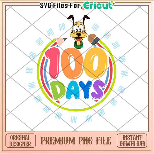 Cute pluto face 100 days png, 100 days of school png, school png