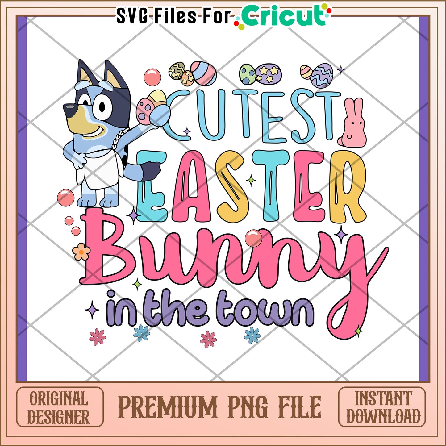 Cutest Easter Bunny PNG Design Download