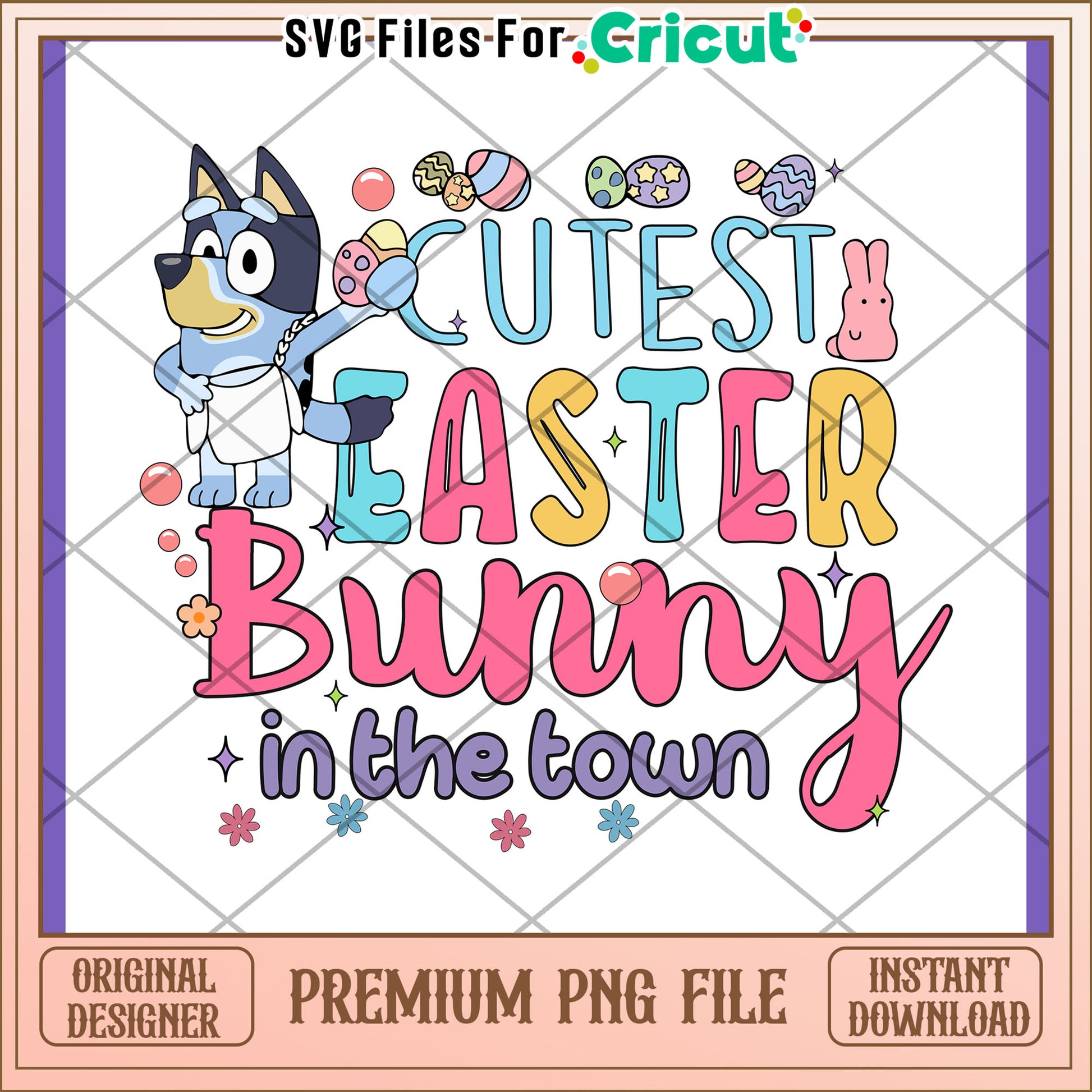 Cutest Easter Bunny PNG Design Download