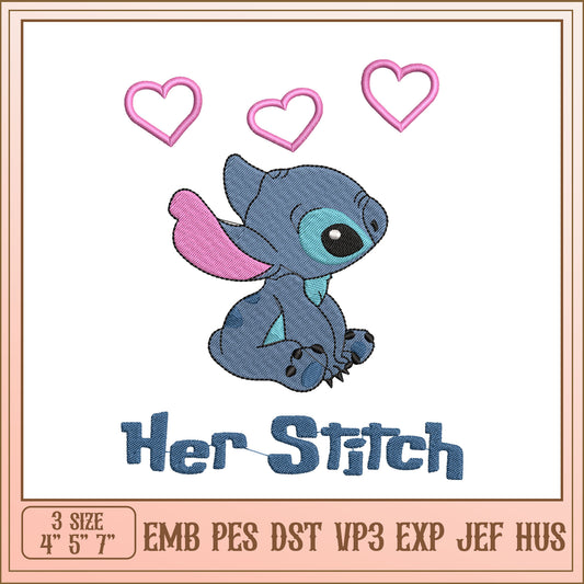 Cutest Stitch Embroidery Design for Projects and Gifts 4 5 7 Inch