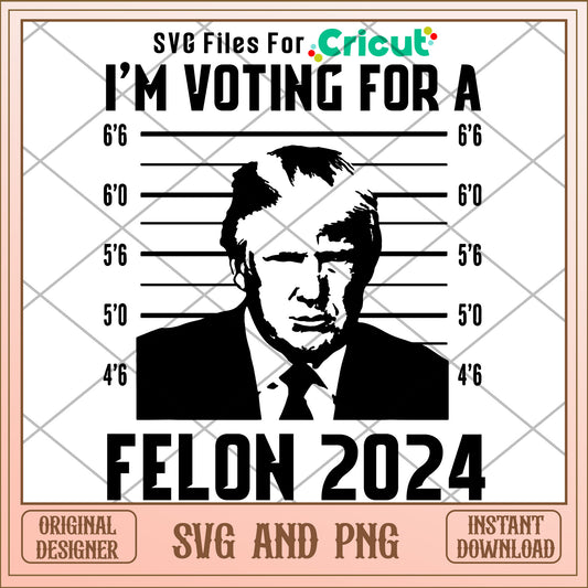 Trump voting for a felon SVG