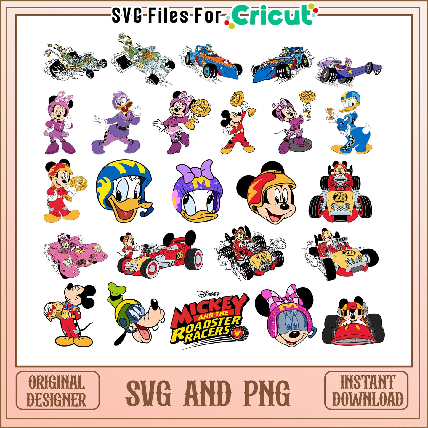 Mickey roadster racers bundle svg, mickey roadster racers​ svg