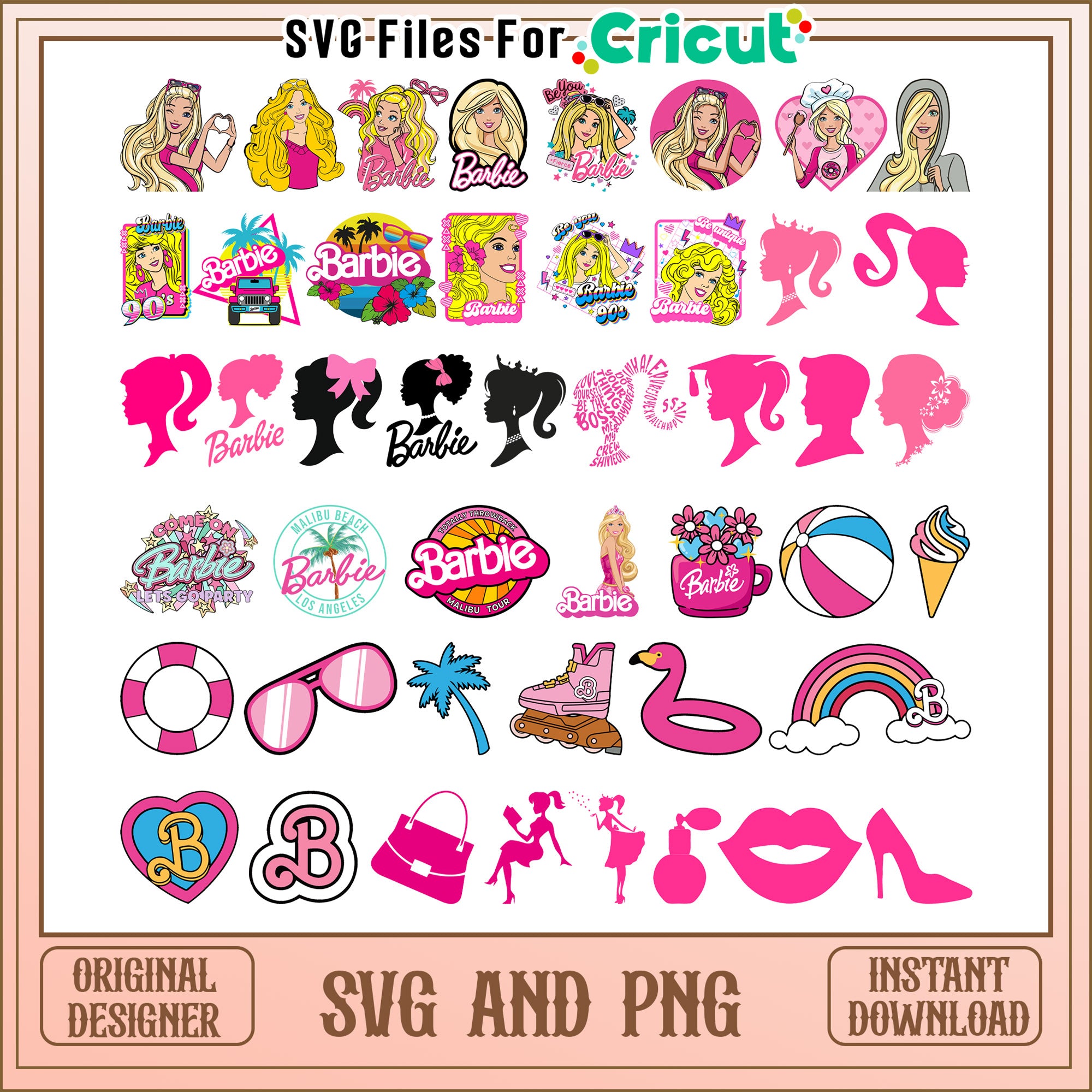 Barbie logo design bundle svg, barbie svg logo, barbie head svg – svg ...
