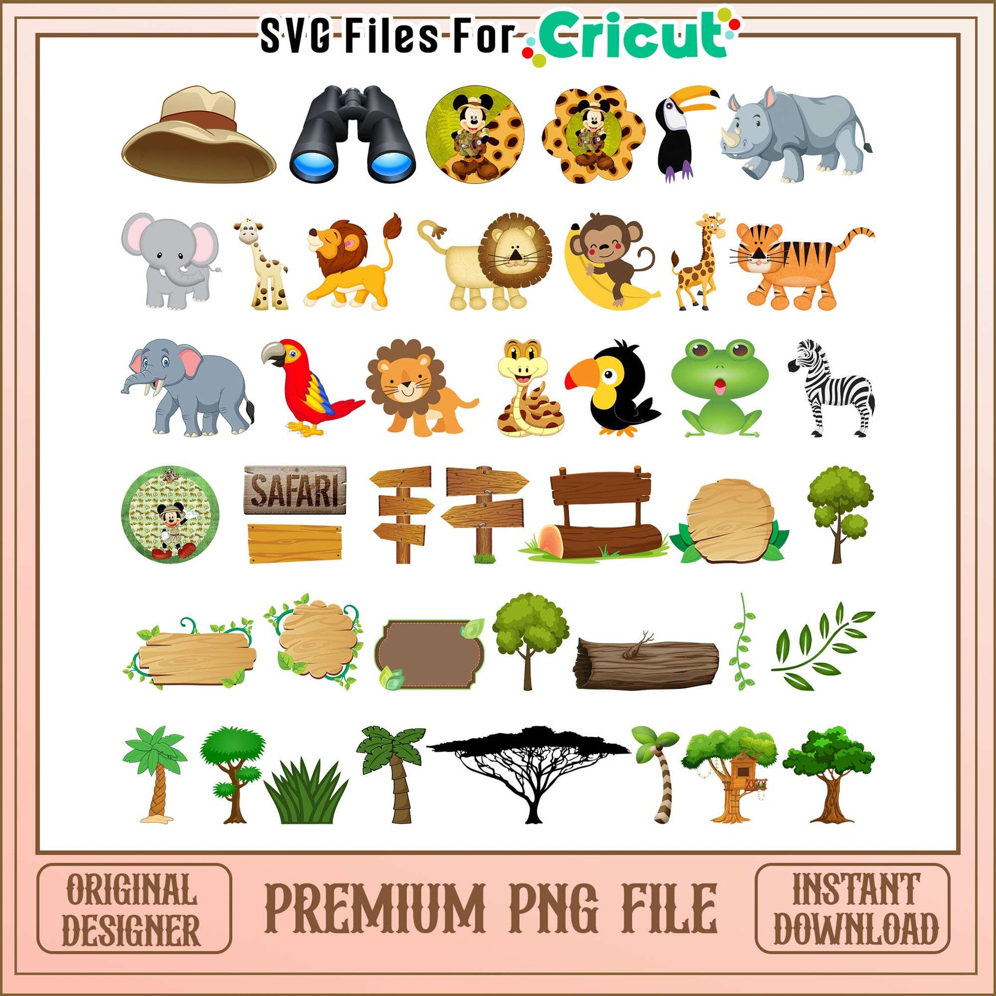 Disney animal kingdom bundle png, animal kingdom png, disney png