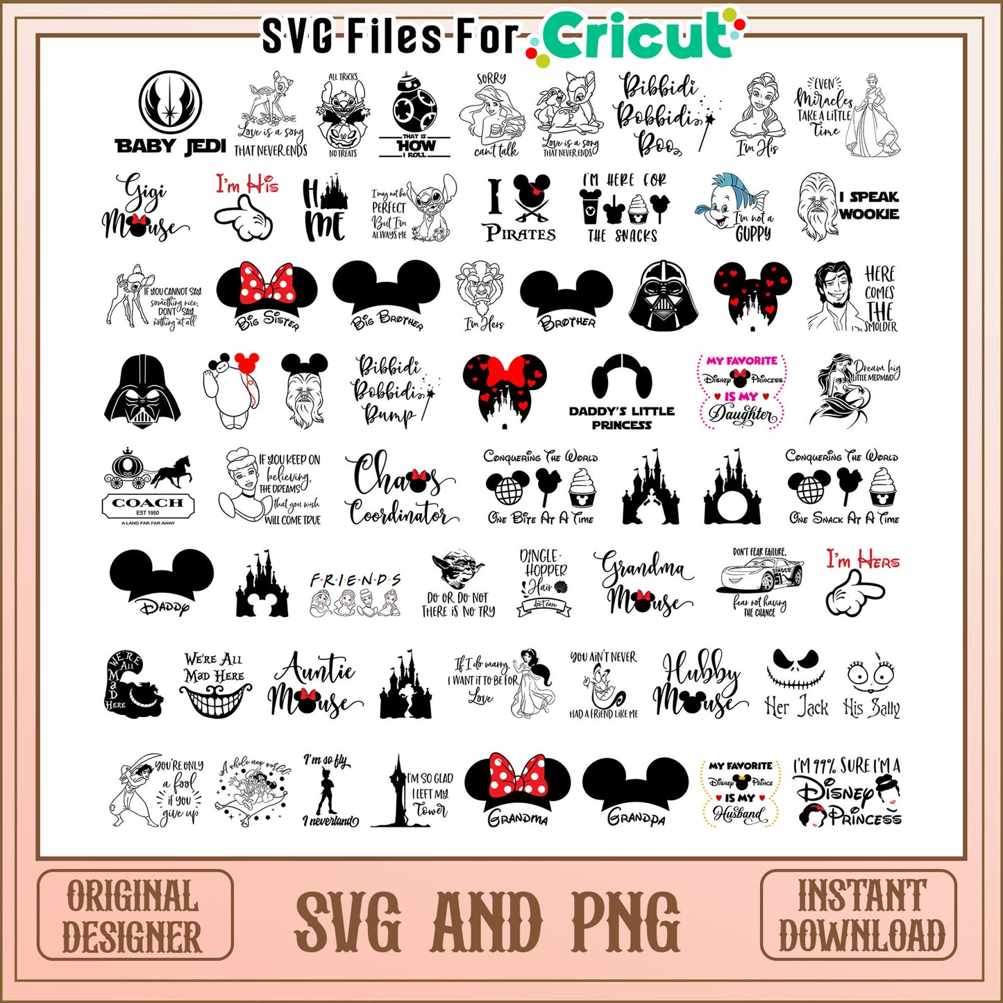 Disney gigi mouse black white bundle svg, disney black and white​ svg