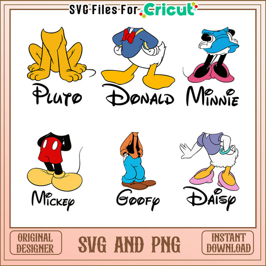 Mickey friends name bundle svg, mickey and friends​ svg, disney svg