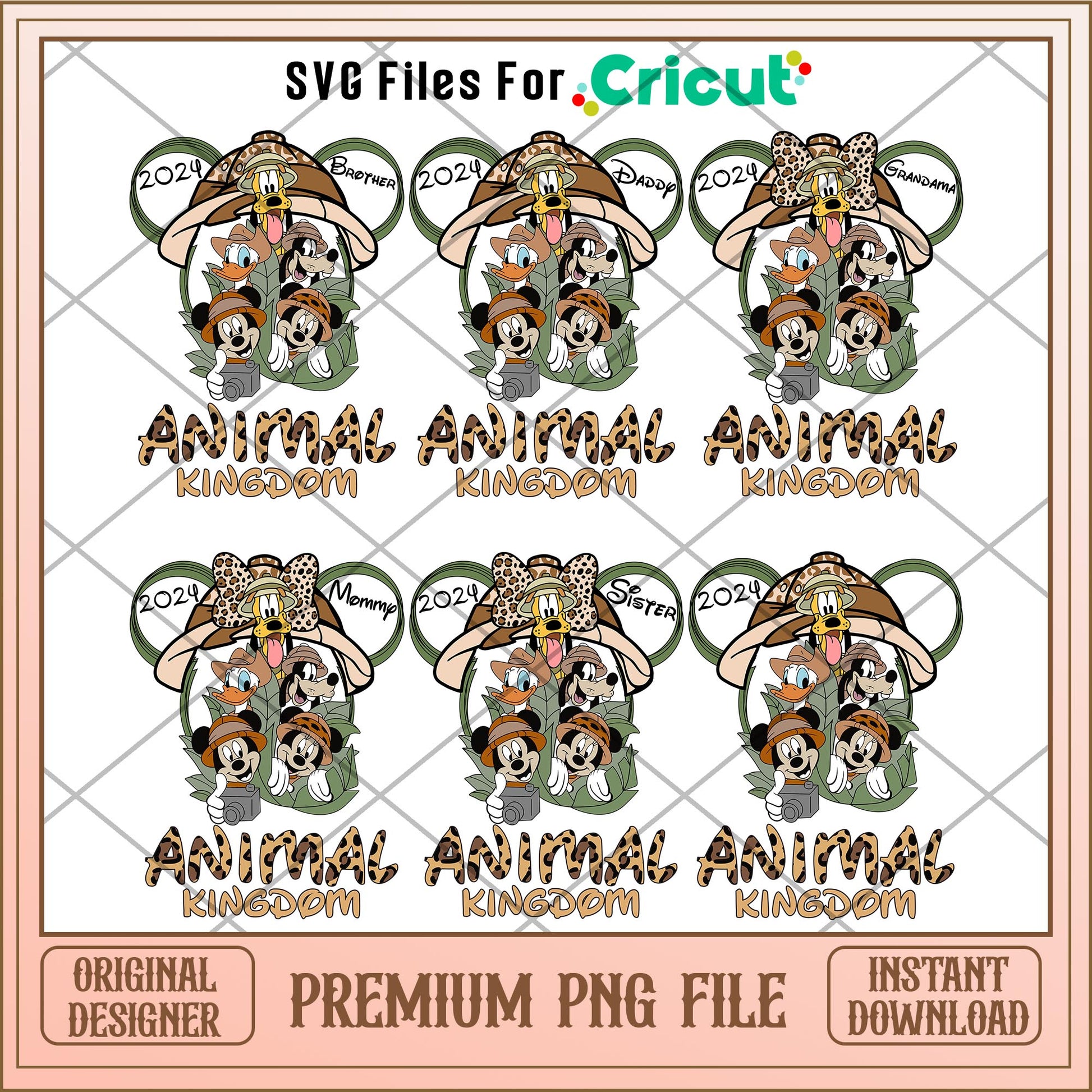 Disney Animal Kingdom Family PNG Bundle