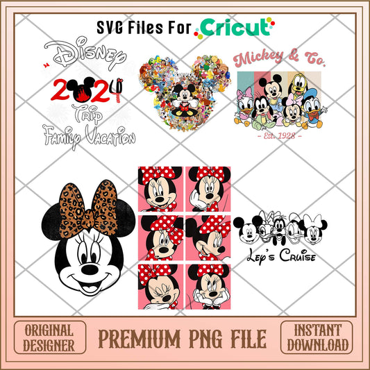 Disney Family Vacation PNG Bundle - Premium Download