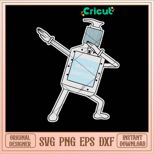 Dabbing Hand Sanitizer Medium Bottle Svg-Svgfilesforcricut