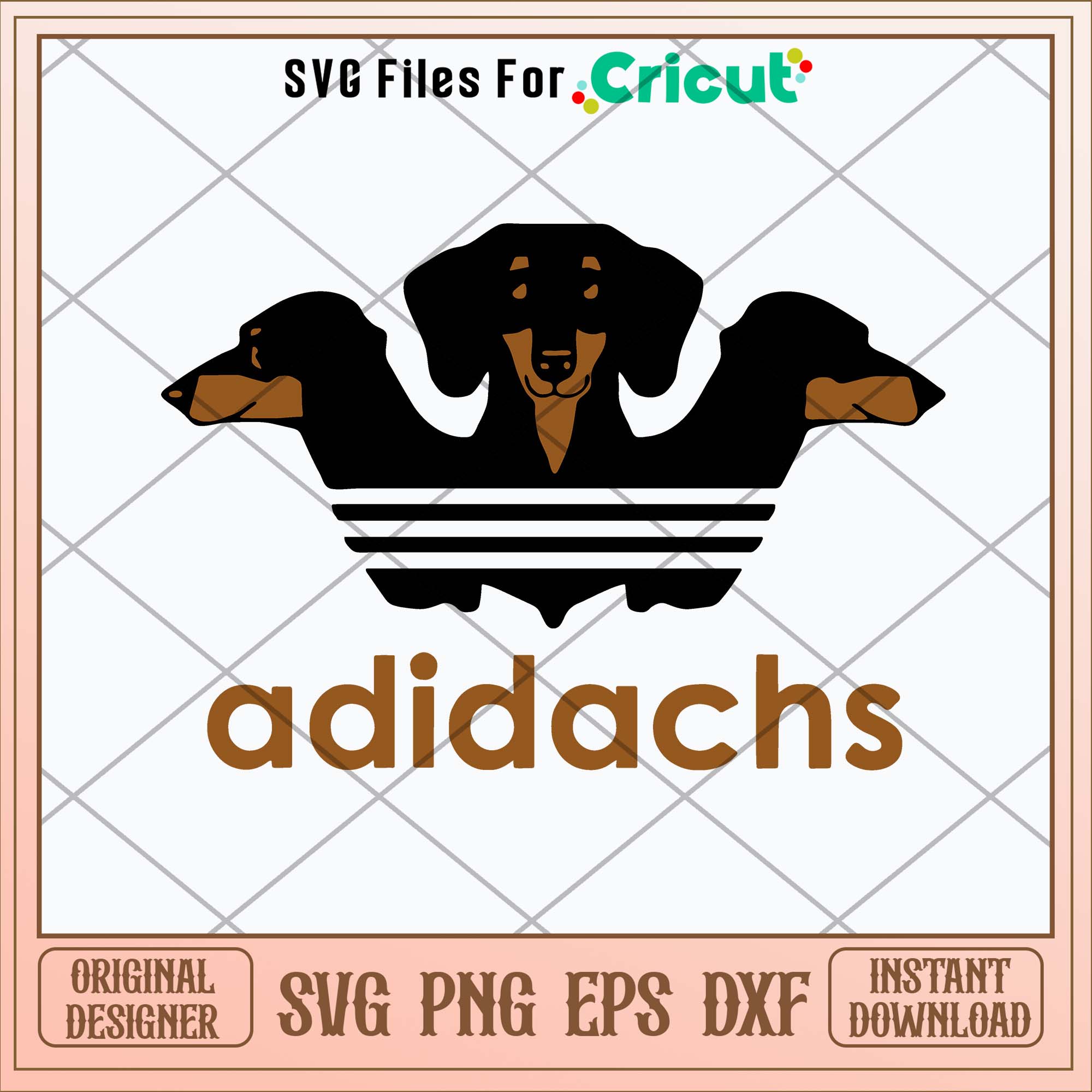 【Dachs！Dachs！Dachs！】原画 Dachshund Adidachs Svg-Svgfilesforcricut – svg files for cricut