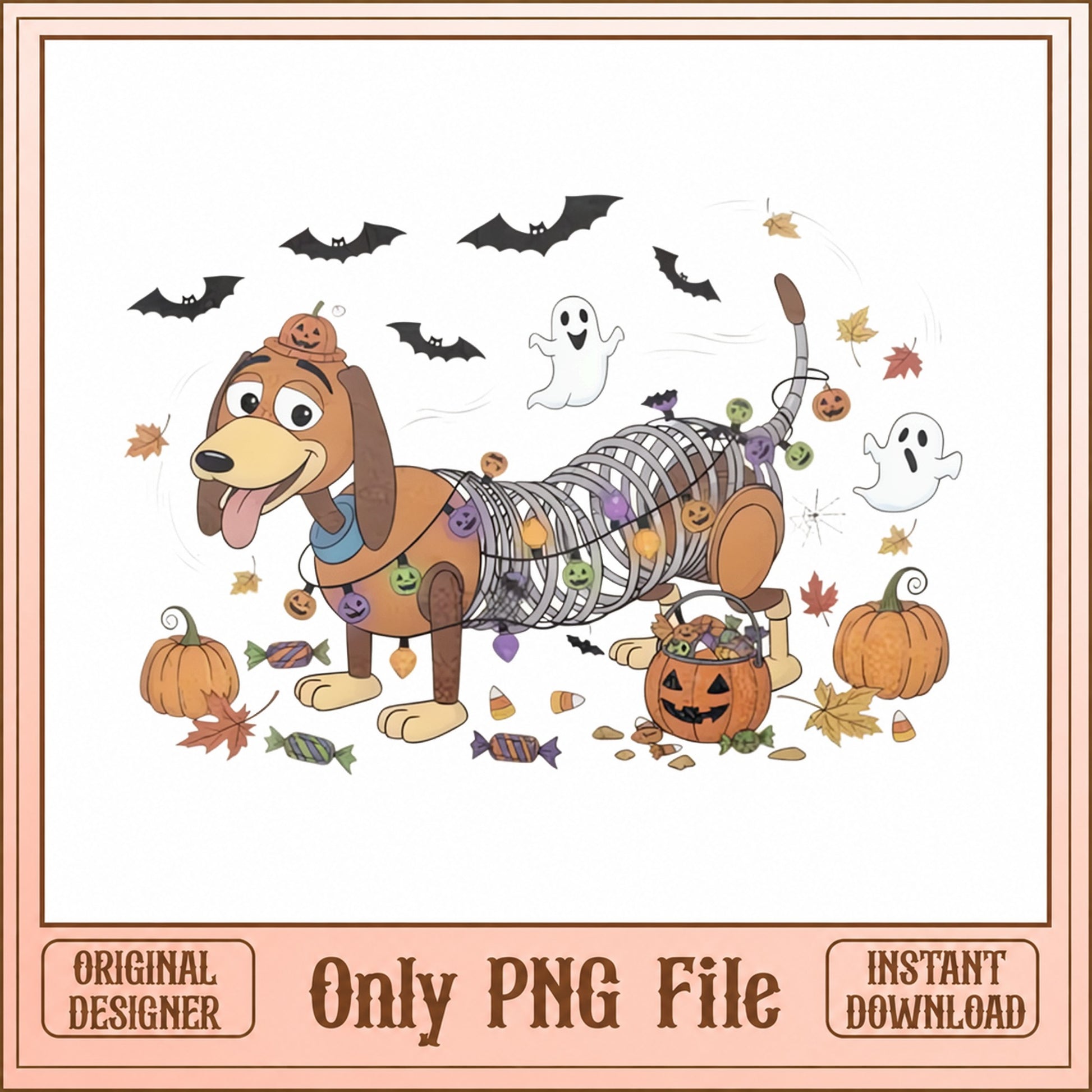 Dachshund Dog Halloween PNG, Weiner Dog Pumpkin, Fall Autumn PNG