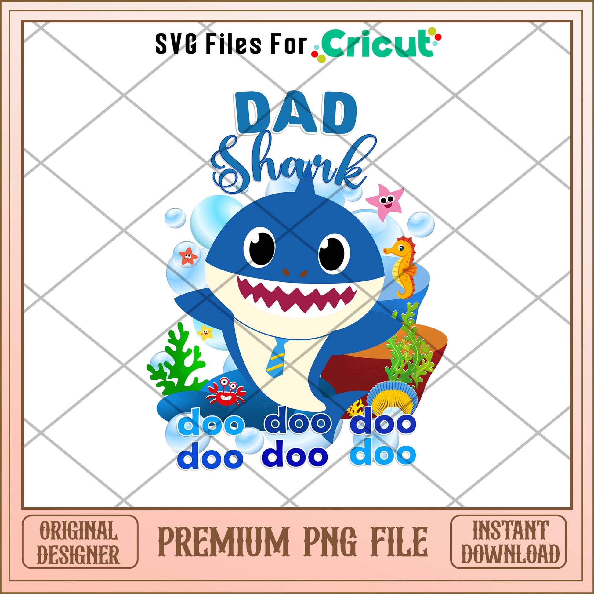 Dad Baby Shark Png,  Baby Shark characters png, digital download