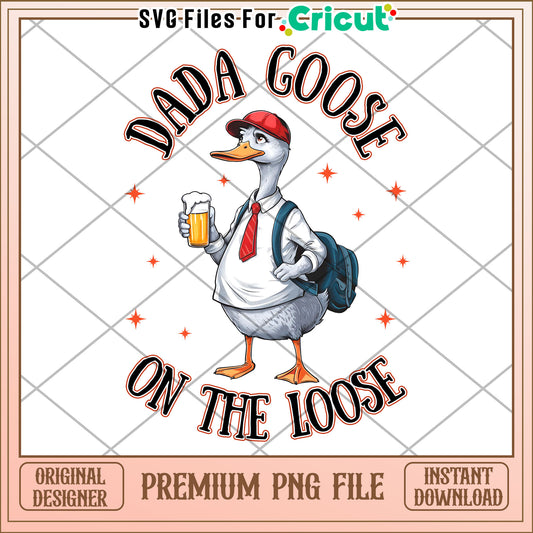 Dad Goose PNG On The Loose with Beer
