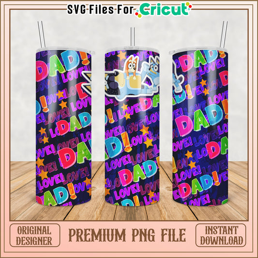 Dad Tumbler PNG Sublimation Design