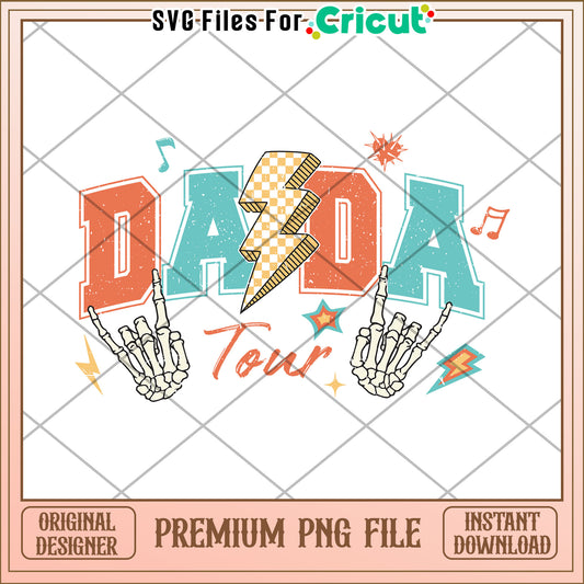 Dada Tour Retro Design PNG Graphic