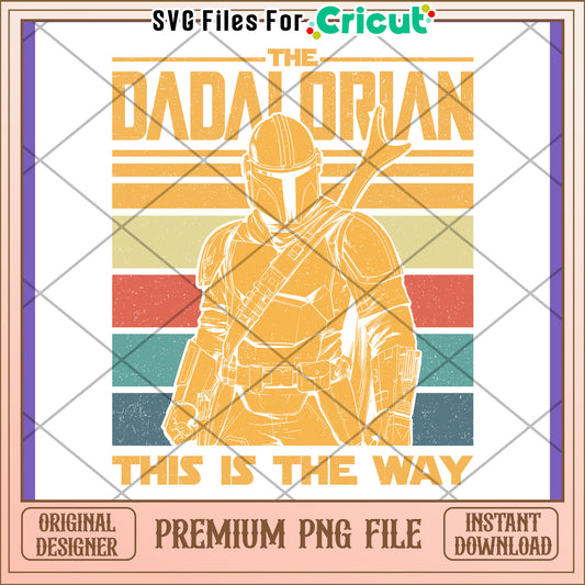 Dadalorian Retro PNG Design