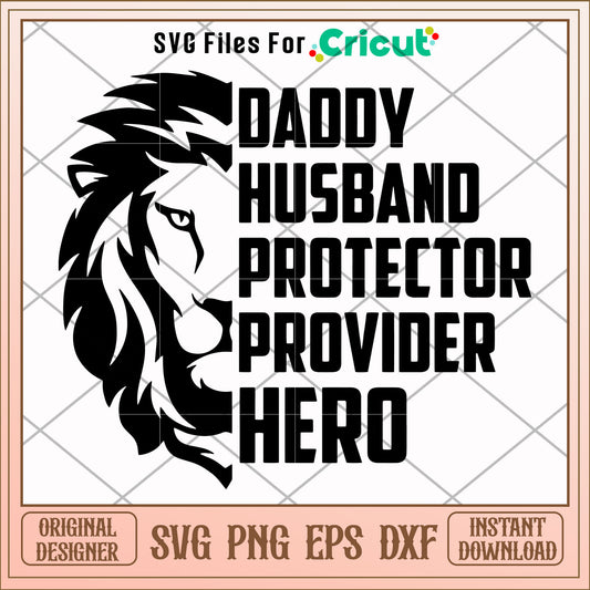 Daddy husband protector provider hero svg, Daddy svg, other svg