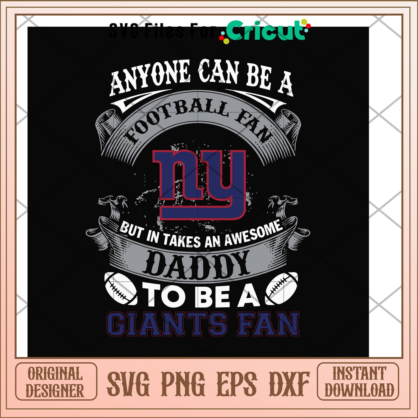 Daddy to be a giants fan svg, giants svg, new nfl svg