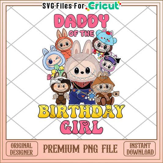 Daddy of the birthday girl cute labubu funny the monsters pg, labubu the monster png