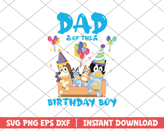 Dad of the birthday boy cartoon svg 