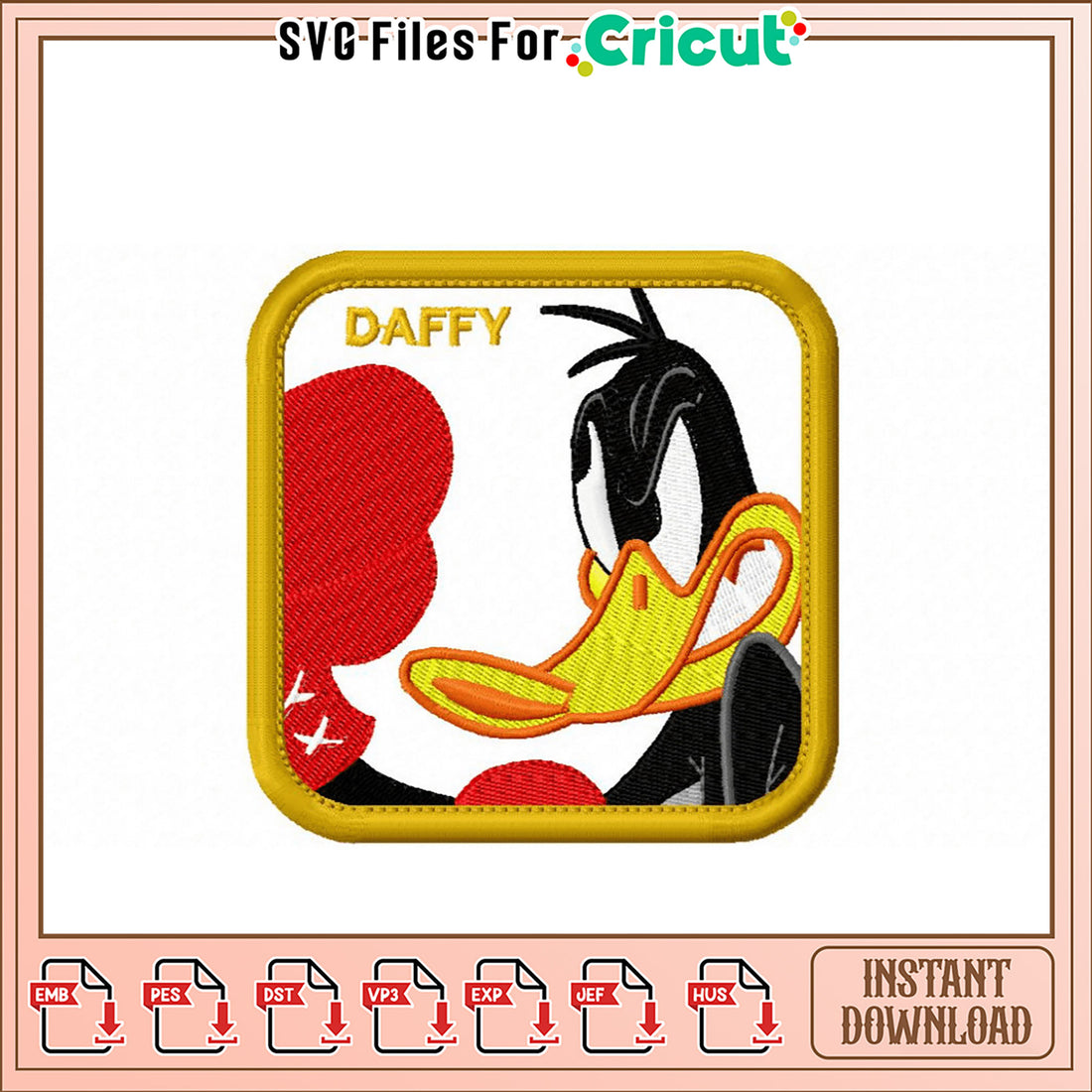 Daffy Duck Embroidery Design Instant Download – svg files for cricut