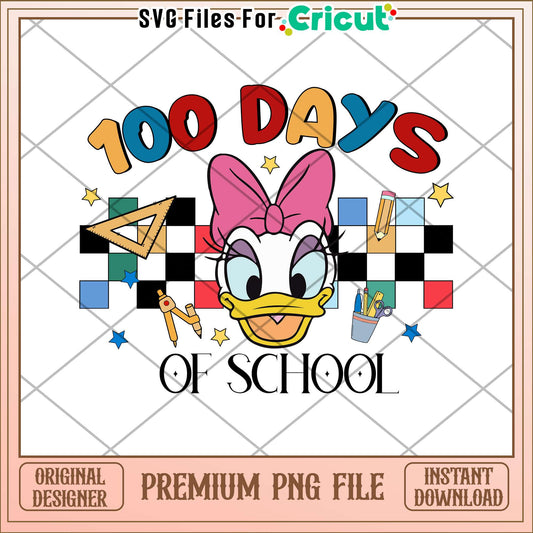 Daisy 100 day of school png, school supplies png, disney png