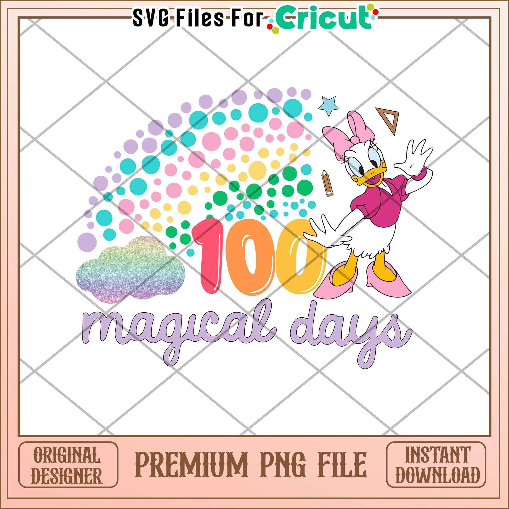 Daisy 100 magical days png, magic school png, disney png