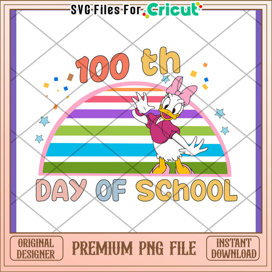 Daisy Duck 100th Day of School PNG