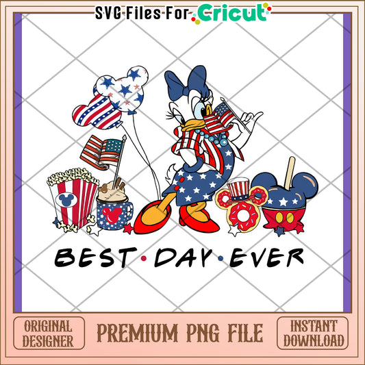 Daisy Duck Best Day Ever PNG Design for Fun Decor