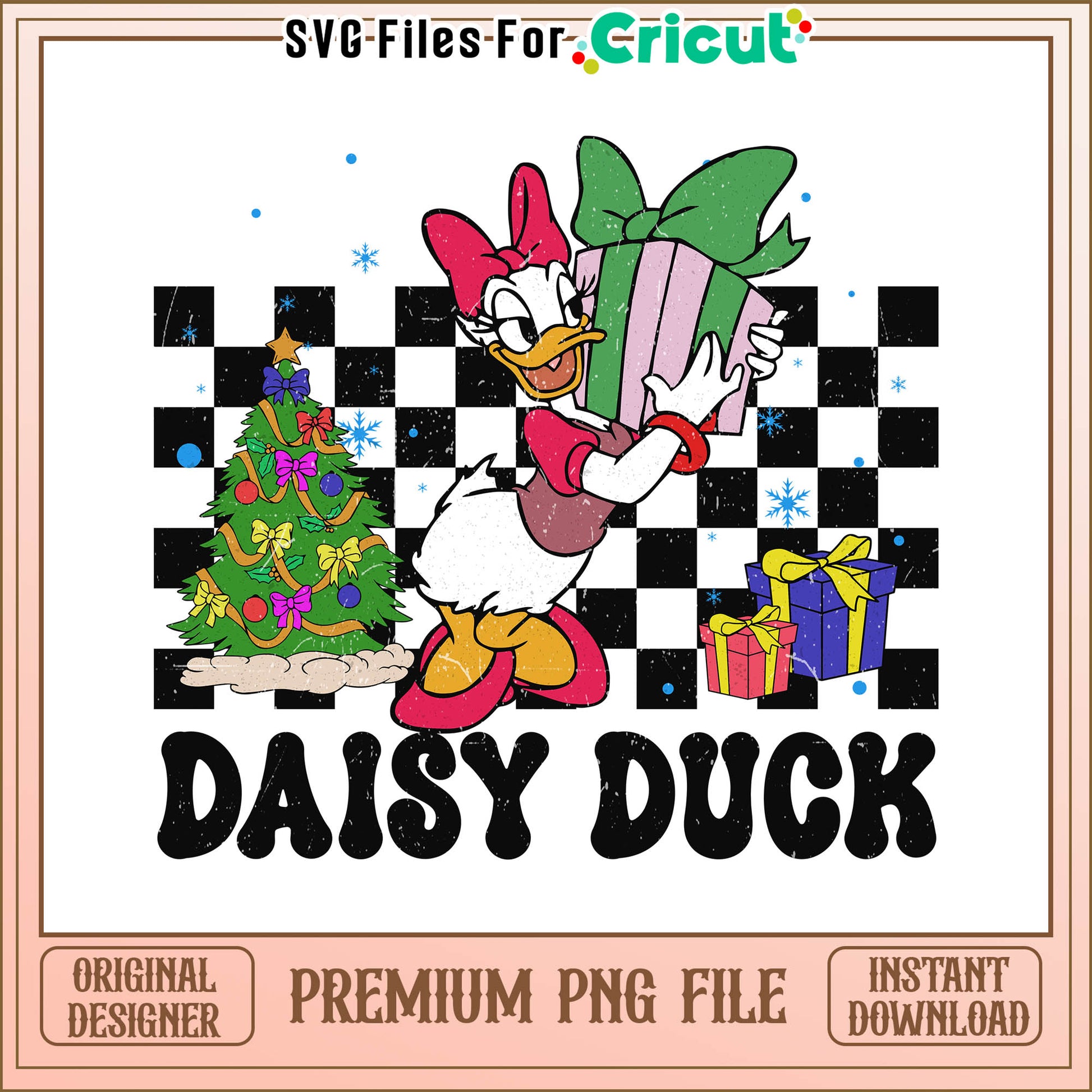 Daisy Duck Christmas Present png, disney gifts christmas​ png