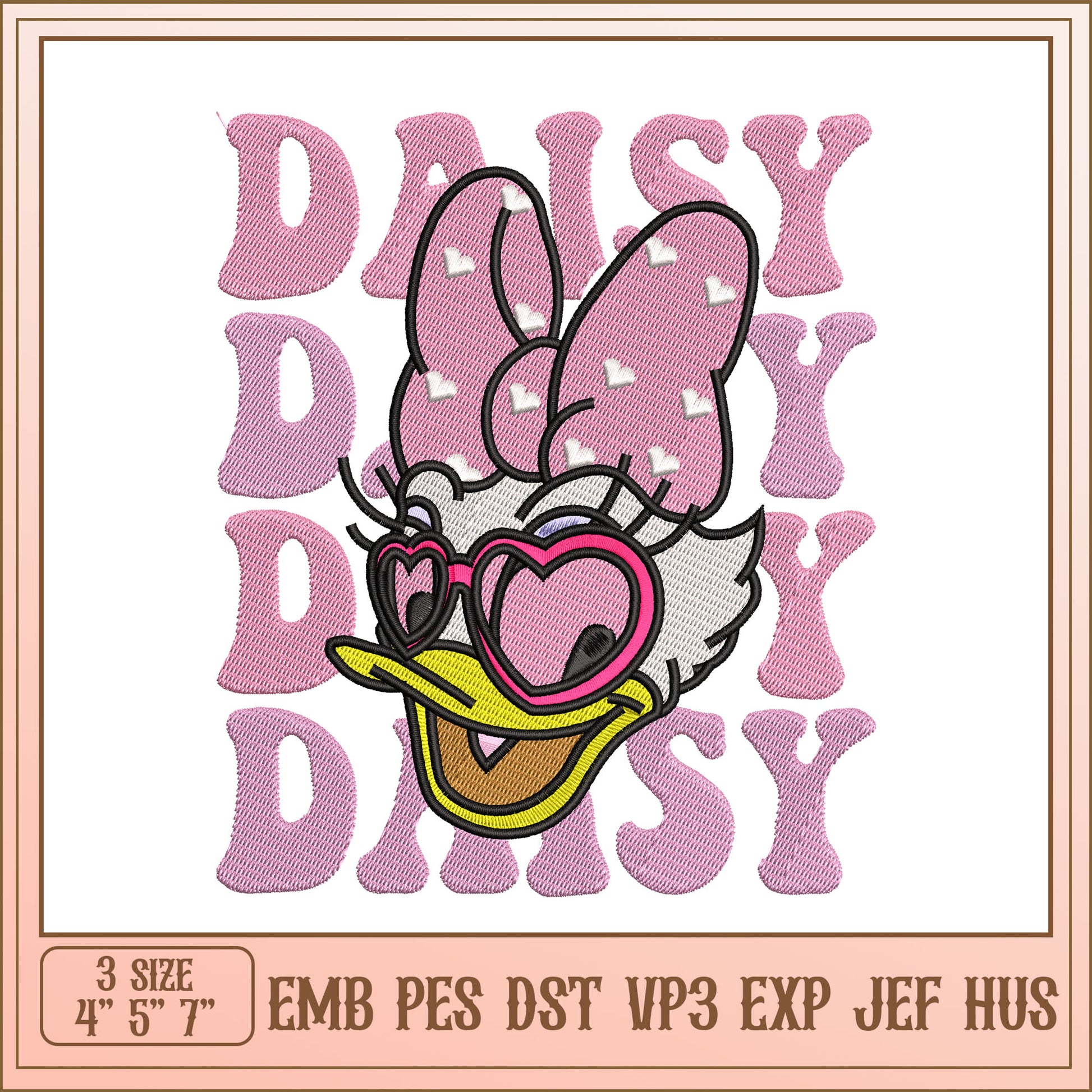 Daisy Duck Embroidery Design