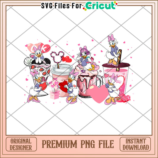 Daisy Duck Valentines PNG Cricut