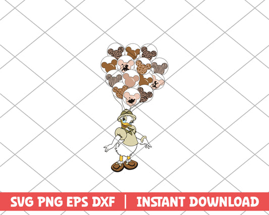 Daisy duck and balloon disney svg